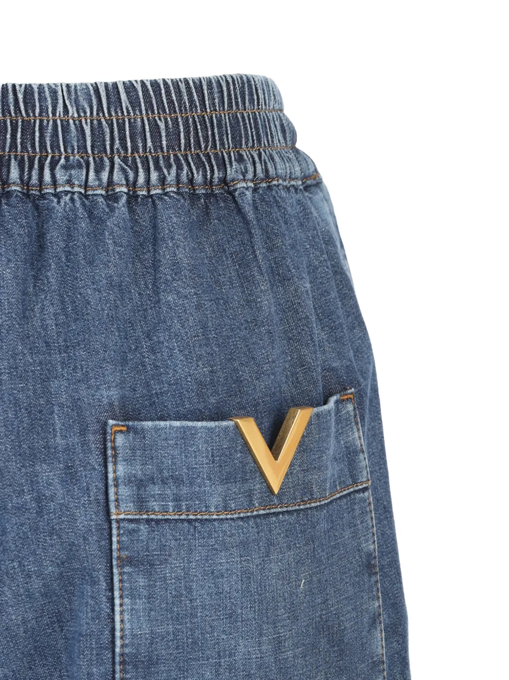 Valentino Garavani Jeans met kwastje en wijde pijpen Blauw