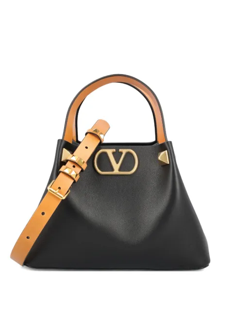 Valentino Garavani logo-plaque studded-embellishment tote bag
