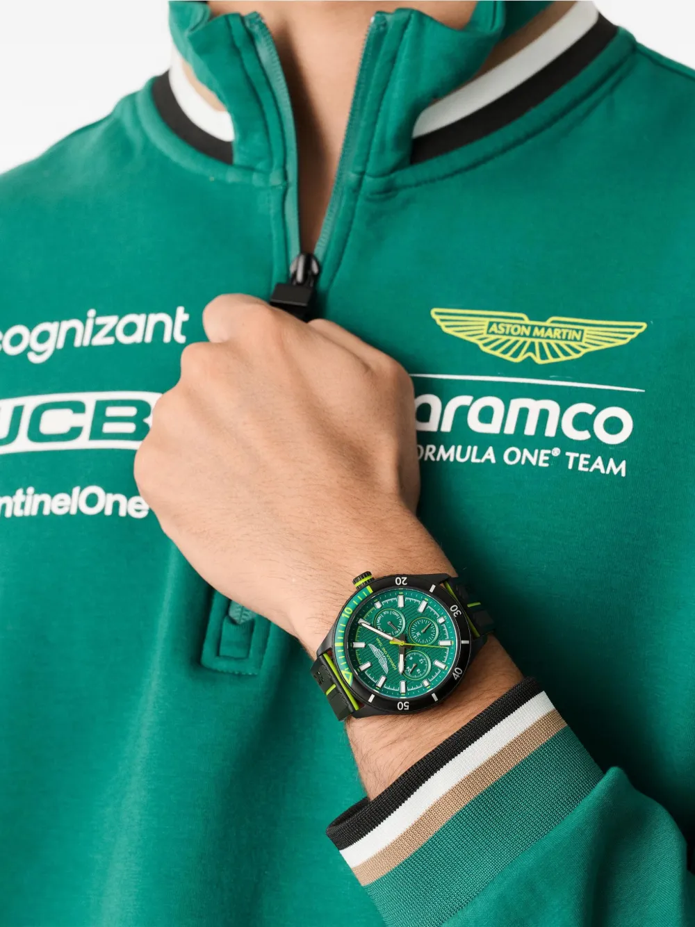 Aston Martin Watches xF1 Team PIT 46 mm horloge - Groen