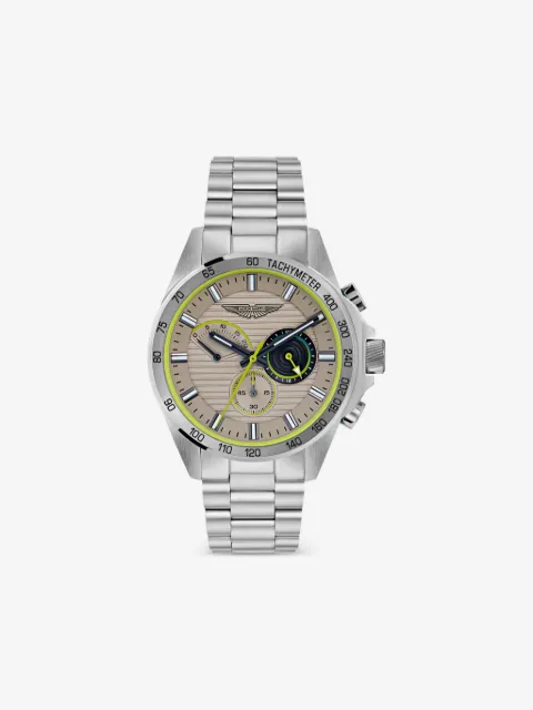 Aston Martin Watches Silver Tachymeter 44mm Watch