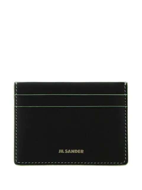 Jil Sander logo-detail leather card holder