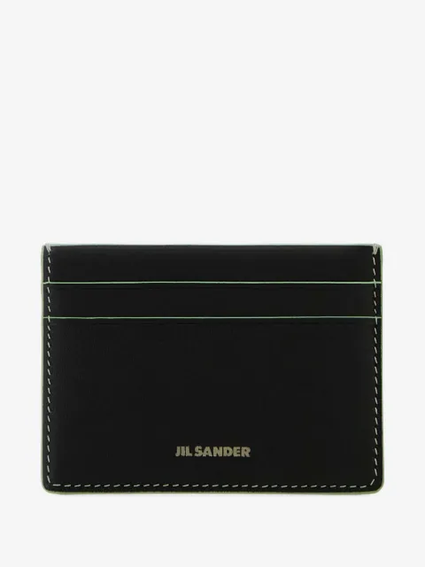 Jil Sander logo-detail leather card holder
