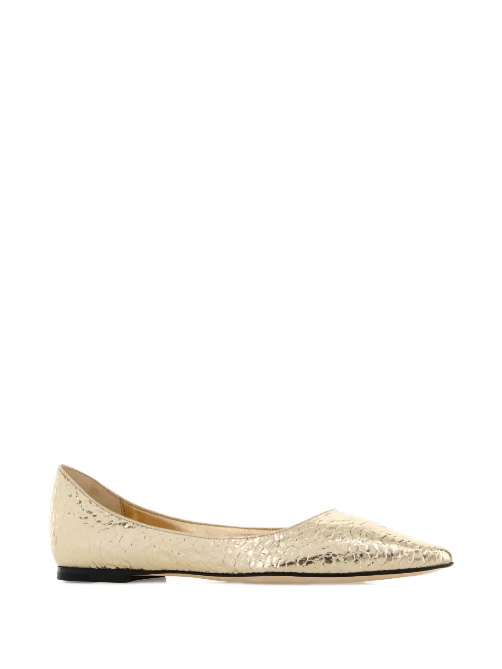 Jimmy Choo Love Ballet Flats In Gold