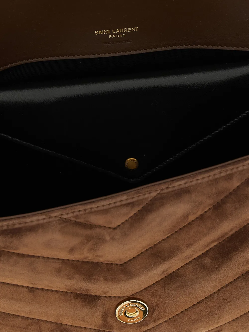 Saint Laurent Lou gewatteerde medium matelassé schoudertas Bruin