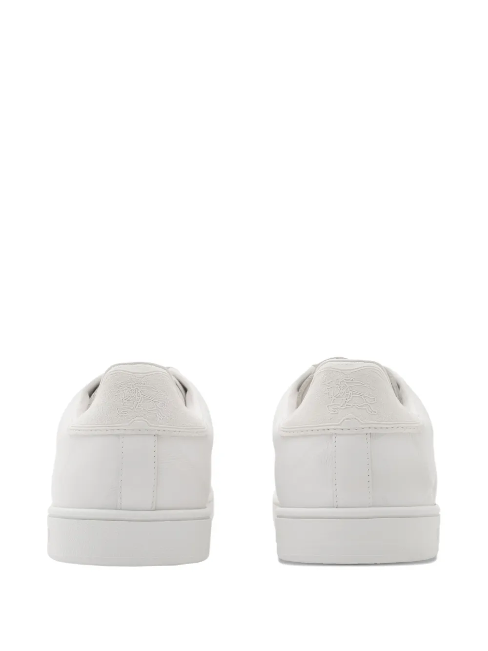 Burberry Geruite leren sneakers met reliëf Wit