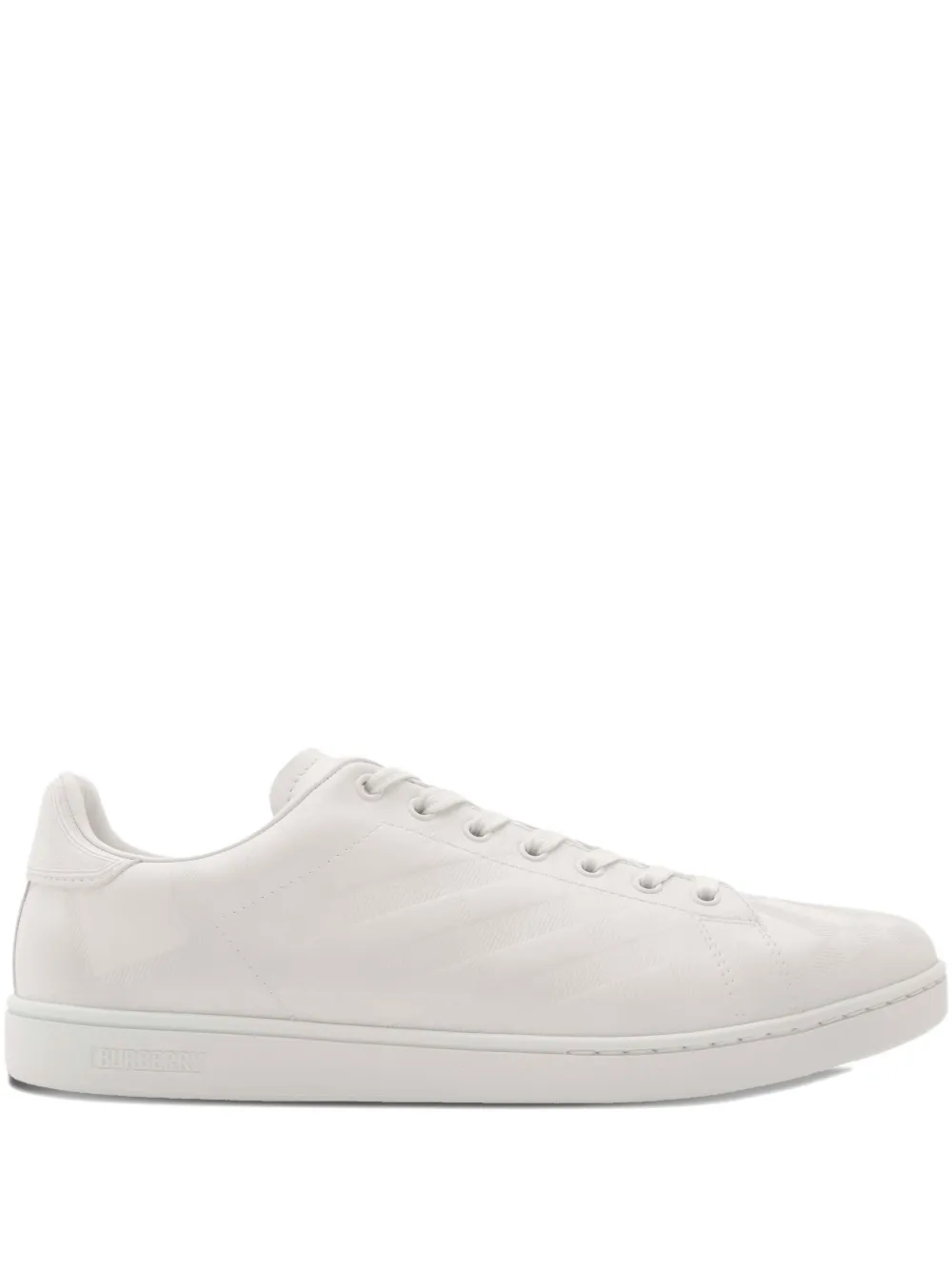 Burberry embossed-check leather sneakers | White | Image 1