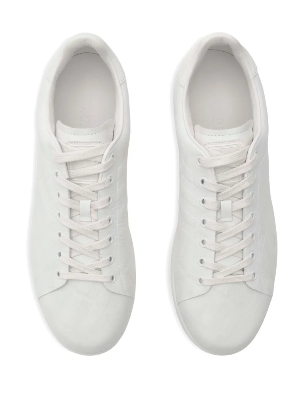 Burberry Geruite leren sneakers met reliëf Wit