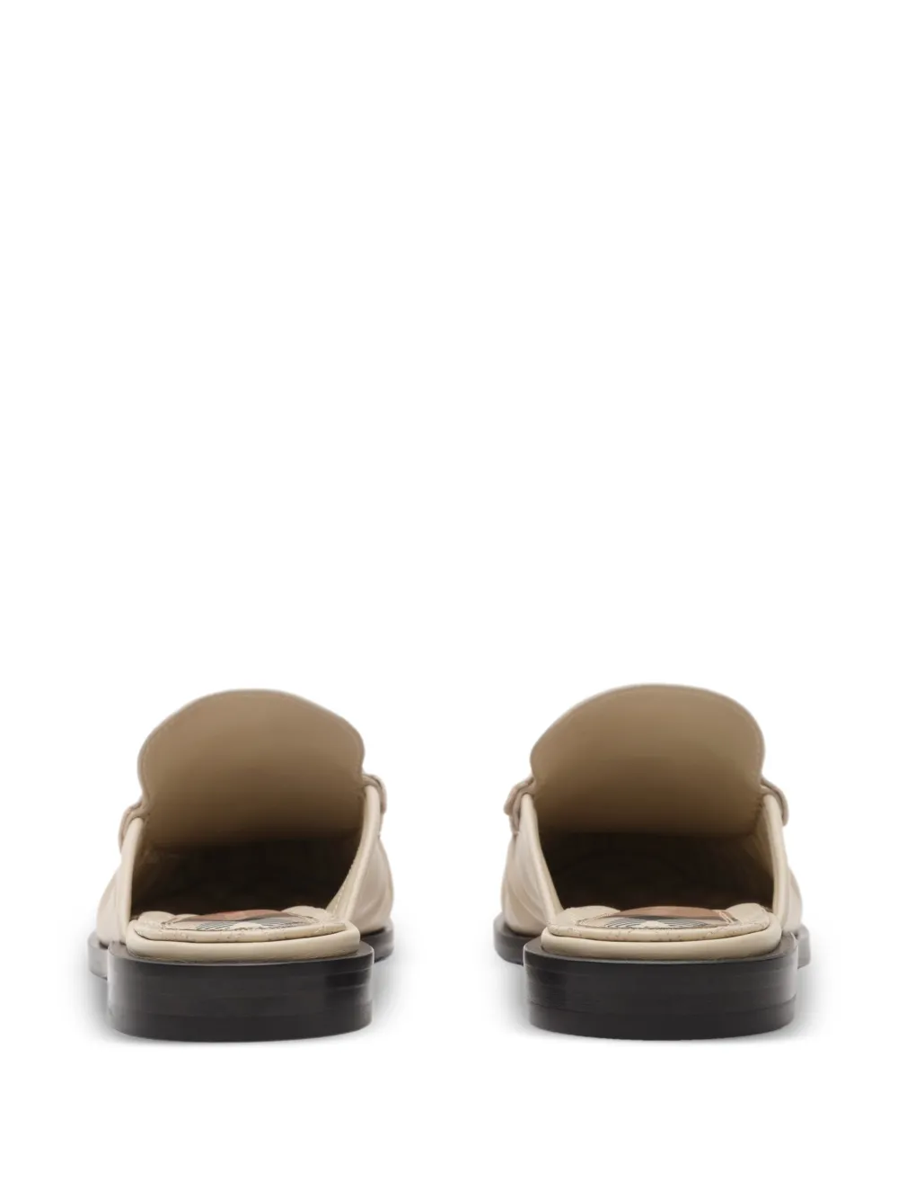  Burberry Leather Mules - Neutrals 