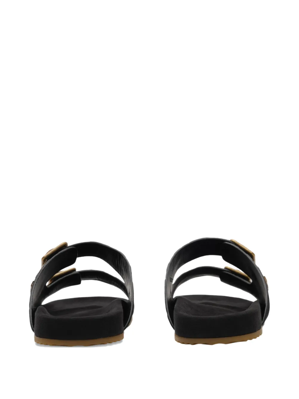 Burberry checked suede sandals Zwart