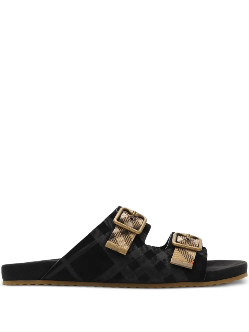 Burberry checked suede sandals | Black | Image 1