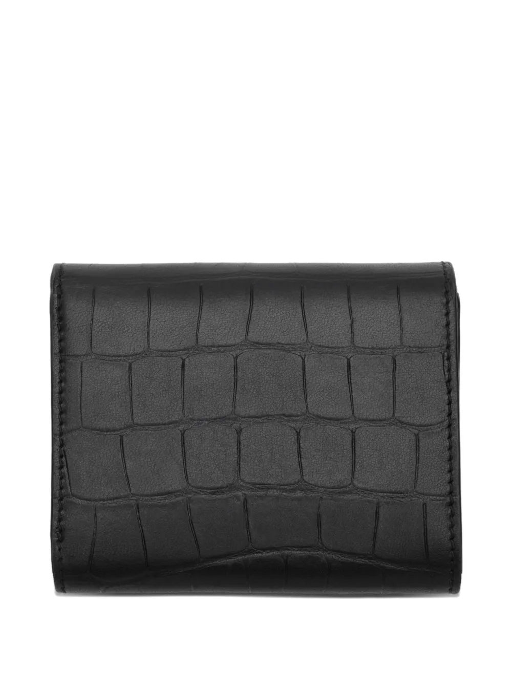 Burberry crocodile-effect check wallet - Zwart