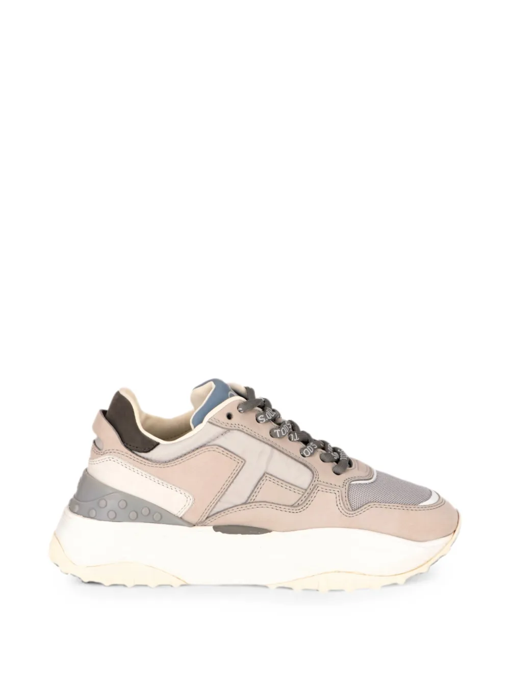 Tod's panelled logo-motif sneakers - Nude