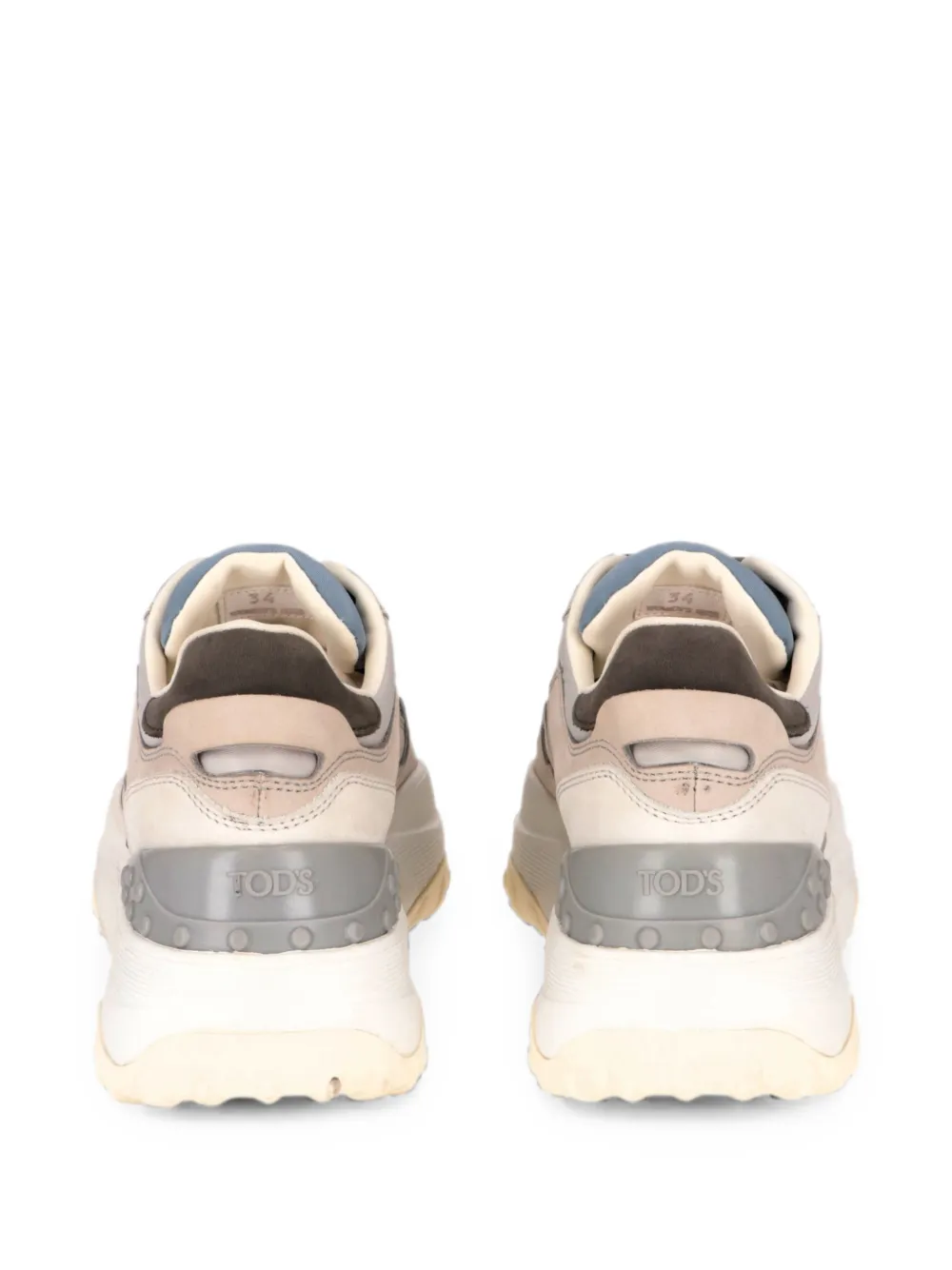 Tod's panelled logo-motif sneakers Beige