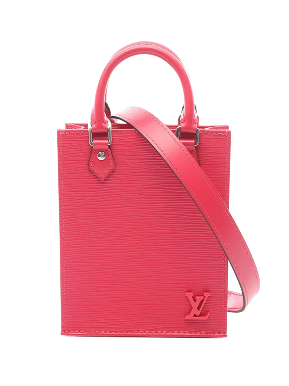 Pre-owned Louis Vuitton 2020 Epi Petit Sac Plat Satchel In Pink
