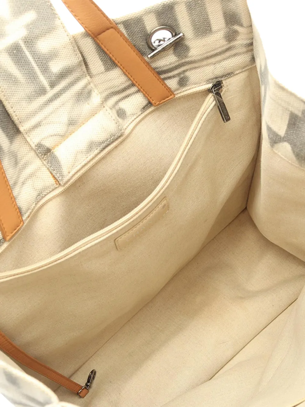 CHANEL Pre-owned 2018 Small Canvas Paris-greece Iliad Tote Bag In Brown