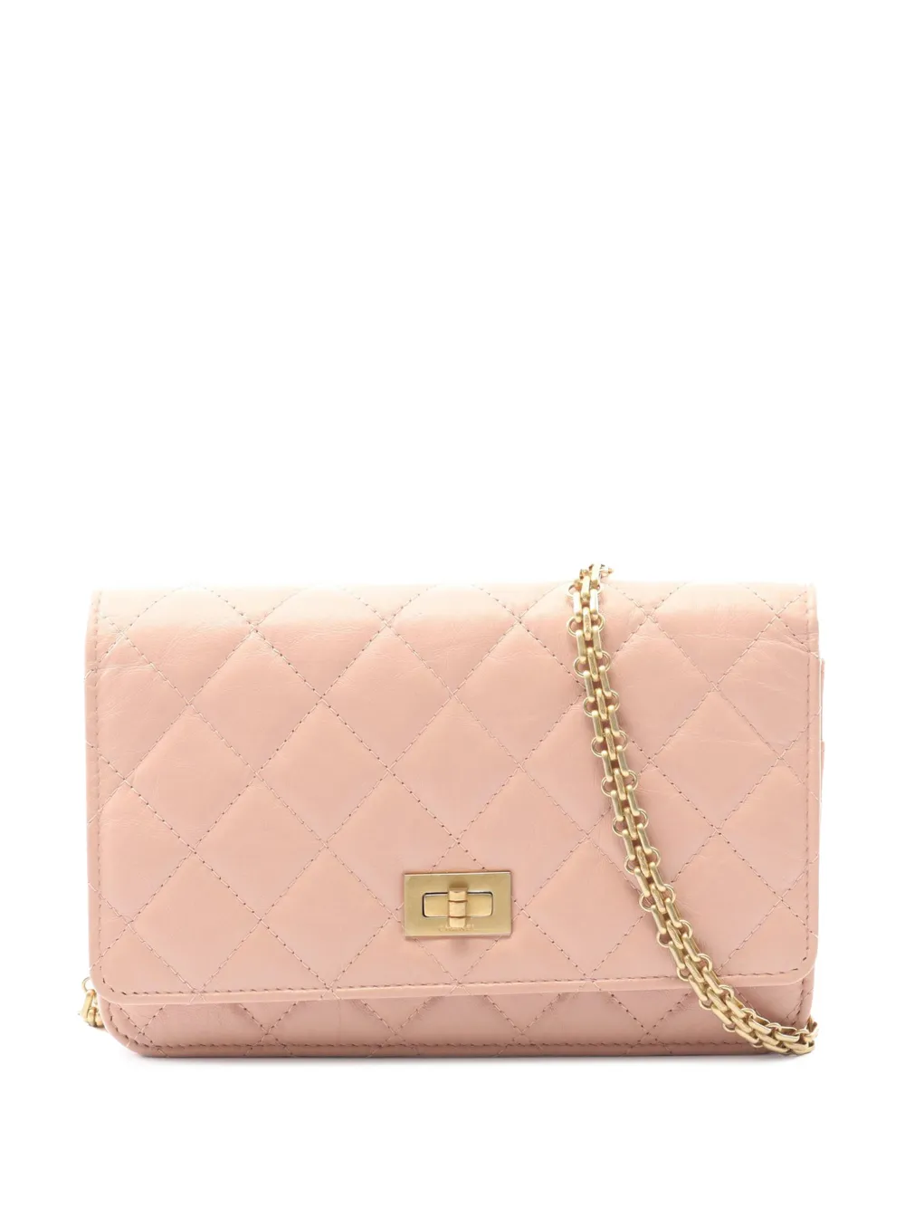 CHANEL Pre-Owned 2019 Aged Calfskin Reissue 2.55 Wallet on Chain crossbody bag - Rosa