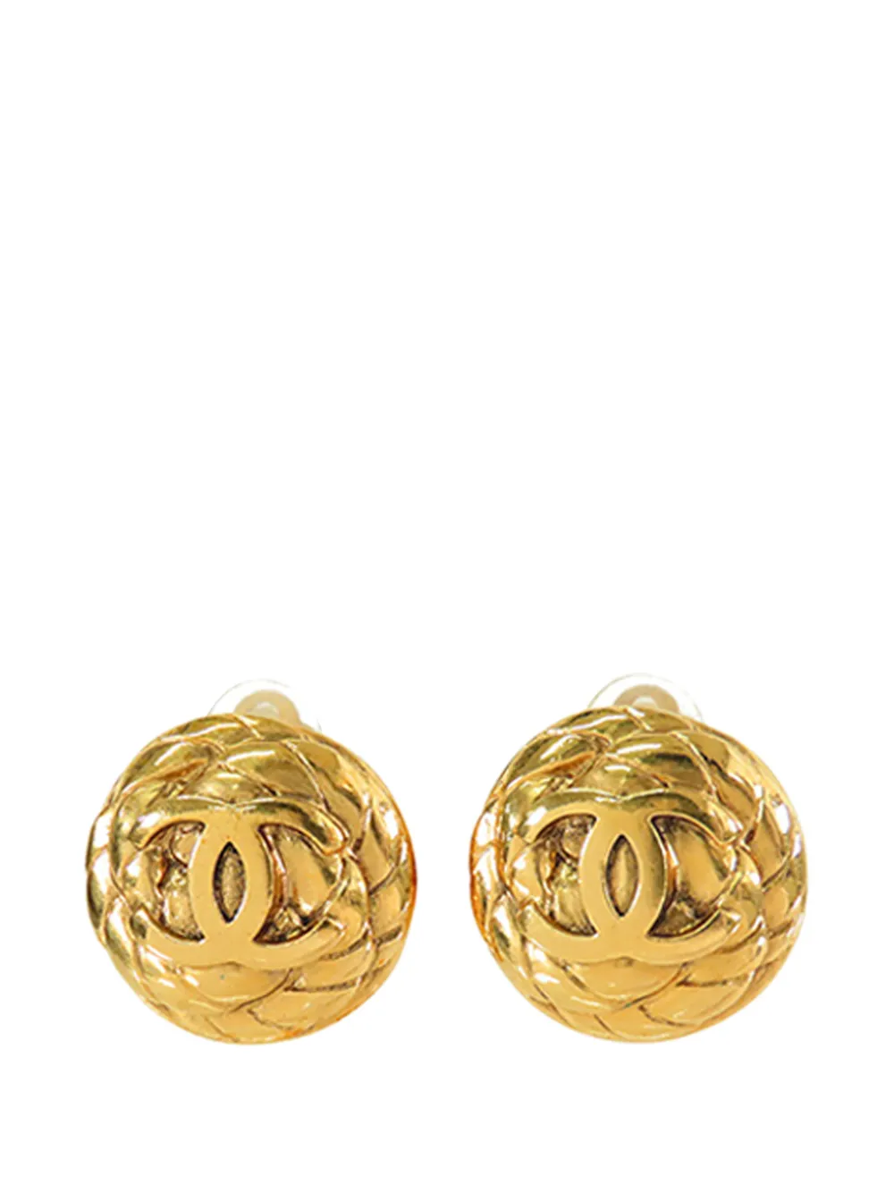 CHANEL Pre-Owned 1996 CC Gold Plated Clip On Earrings costume earrings - Oro