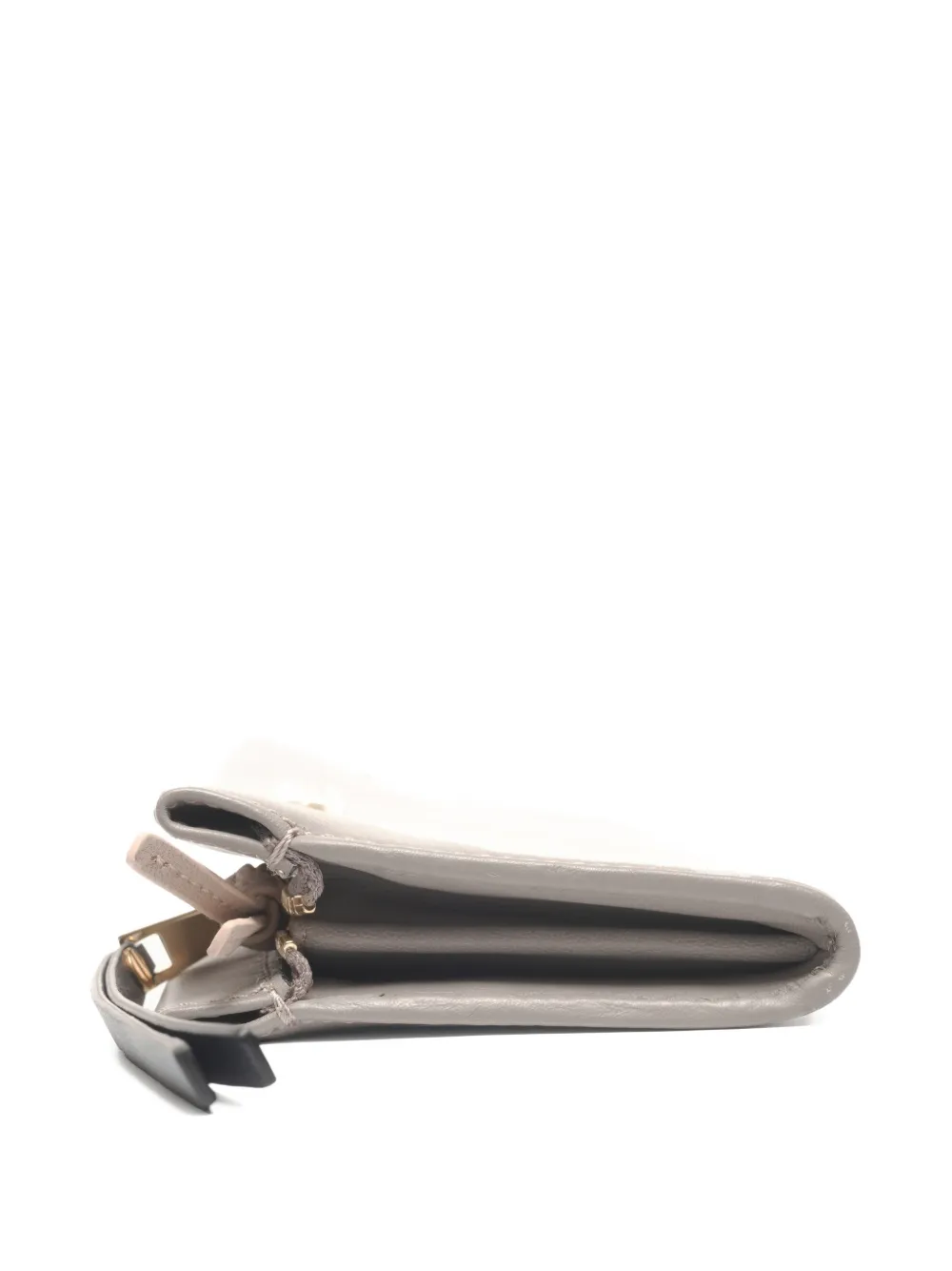 CHLOÉ Pre-owned Logo-plaque Wallet In Gray