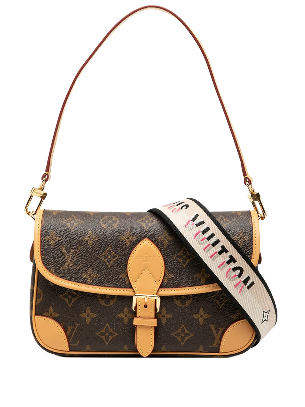 Pre-owned Louis Vuitton 2021-2025 Monogram Diane Satchel In Brown