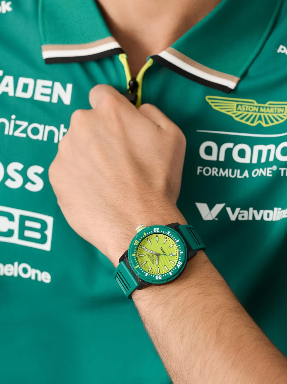 Aston Martin Watches 40 mm PDK-F1 Team horloge - Geel