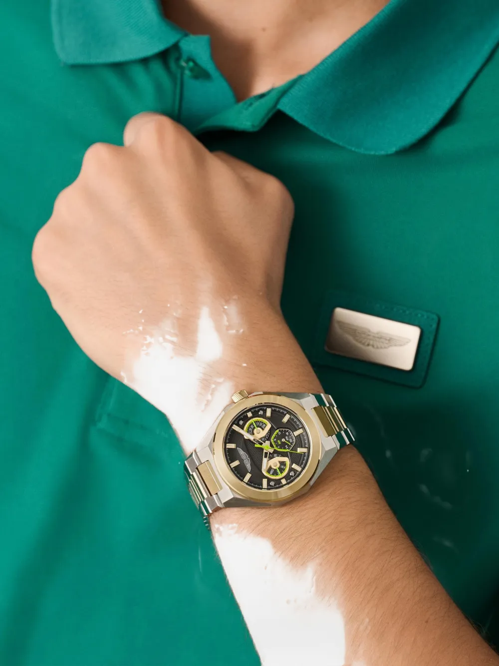 Aston Martin Watches Two Tone Black Dial 42mm Watch - Zwart