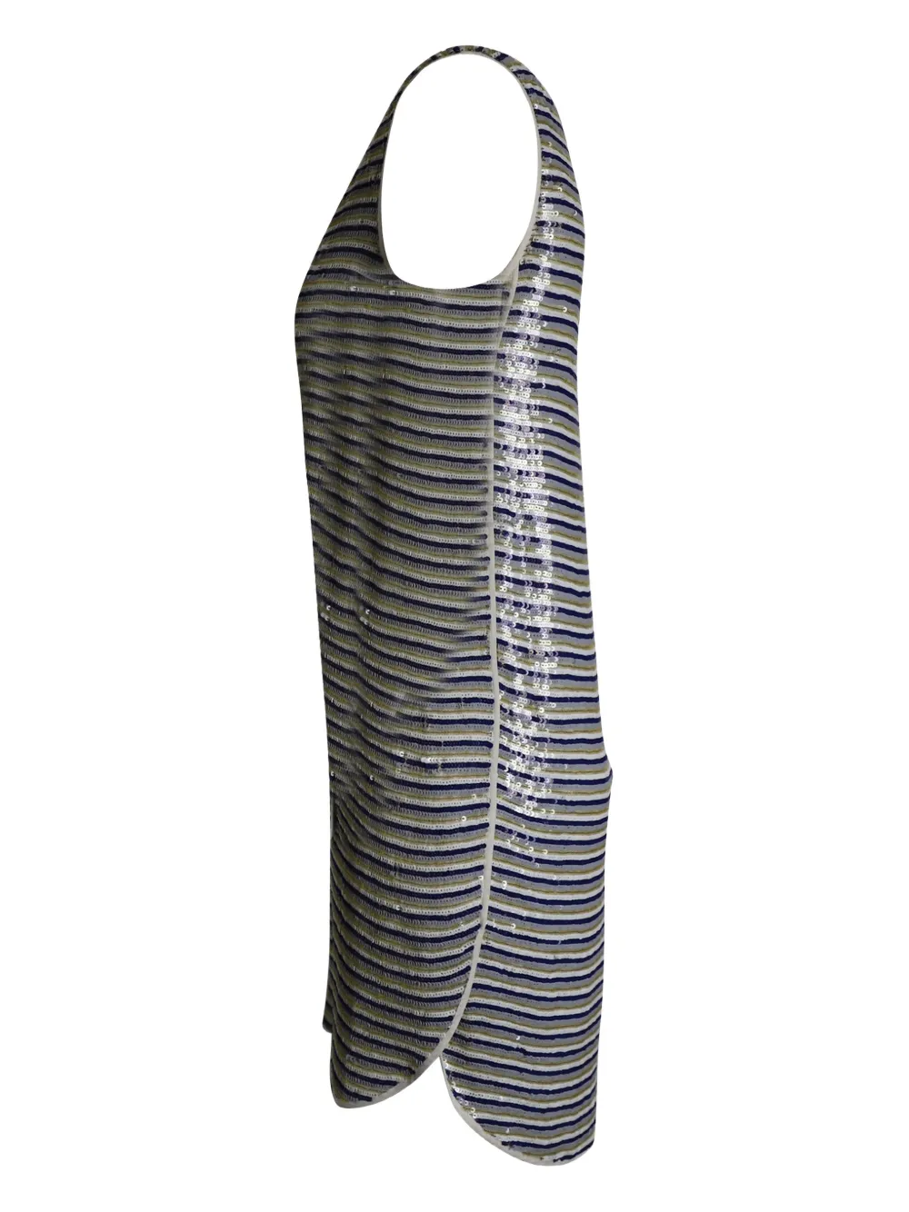 Theory striped-sequin embellished mini dress - Beige