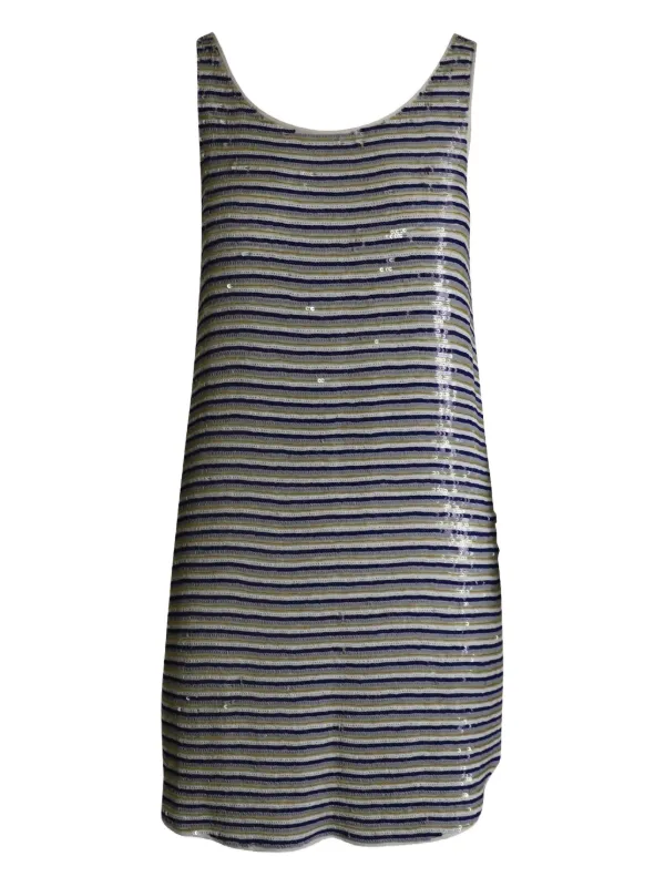 black and white striped sequin dress Black/White Sequin Cocktail Party Dress XS/S