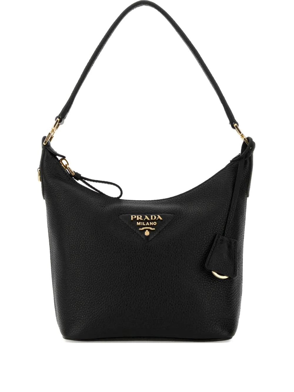 Prada calf leather logo tote bag - Nero