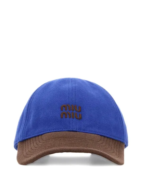 Miu Miu logo-embroidered baseball cap