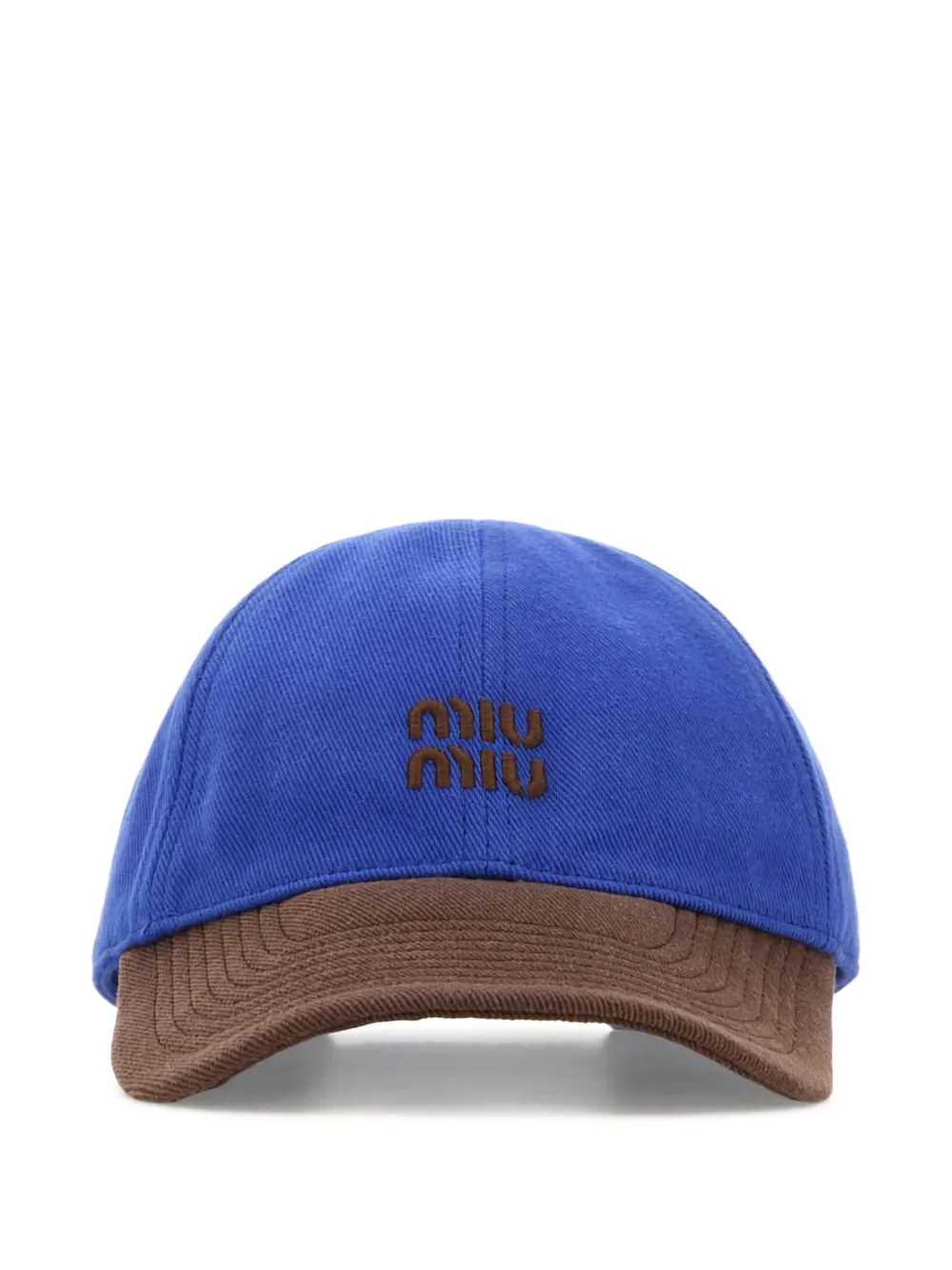 Miu Miu logo-embroidered baseball cap - Blu