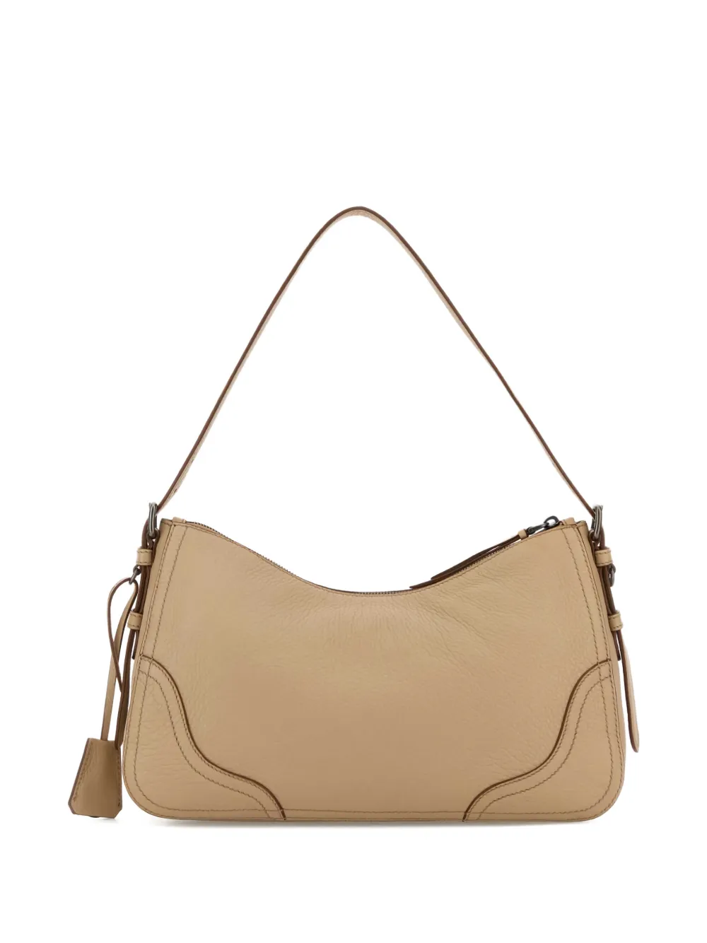 Prada Aimèe grote gestikte sacca shopper Beige