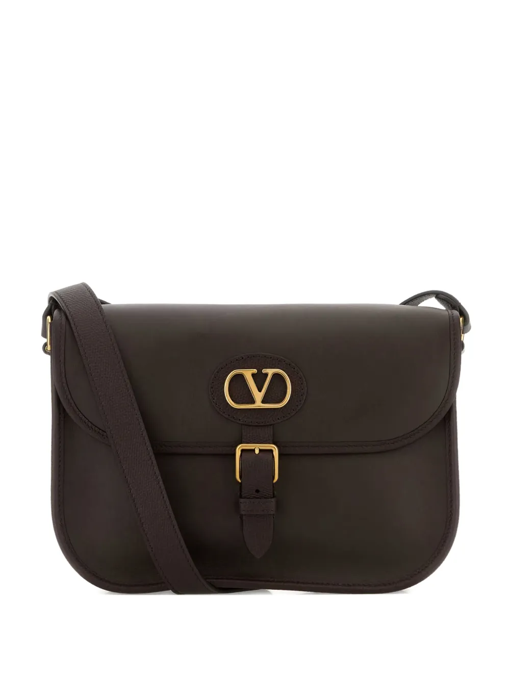 Valentino Garavani Antibes logo-detail leather shoulder bag - Marrone