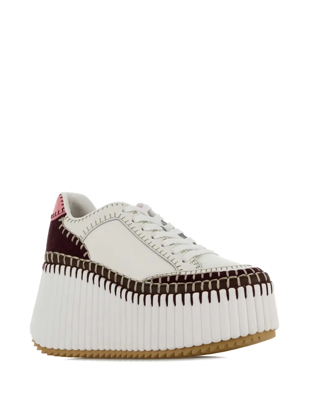Chloé 60 mm Nama sneakers met plateauzool - Wit