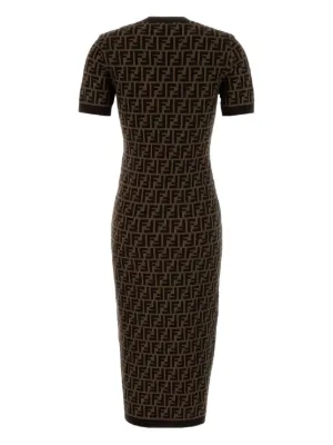 long bodycon evening dress 1980s Fendi Gold Sheer Panel Dress
