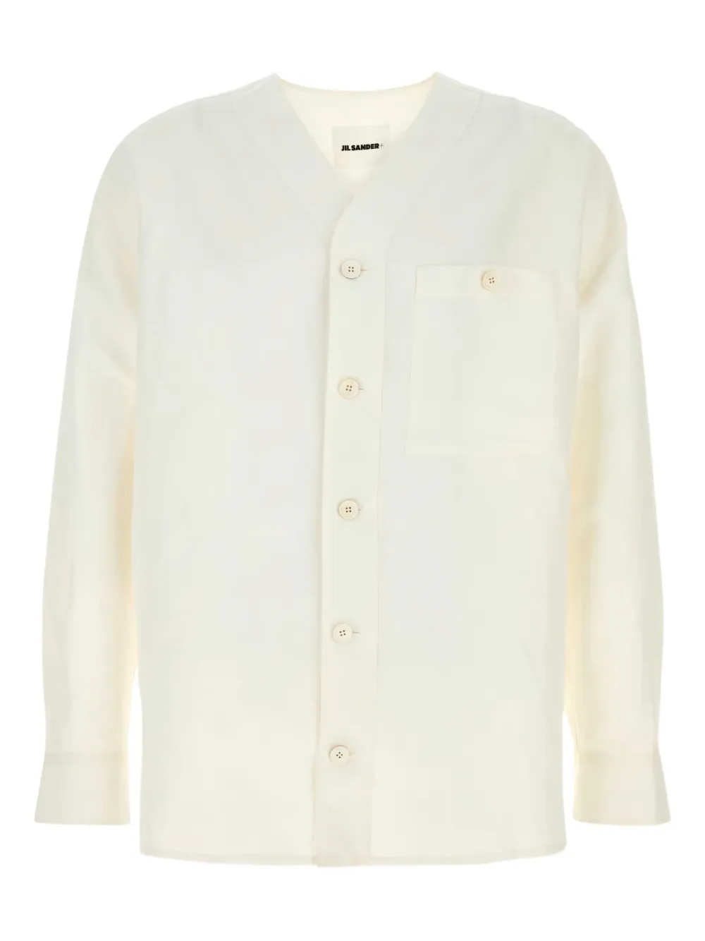 Jil Sander buttoned chest-pocket shirt | Neutrals | Image 1