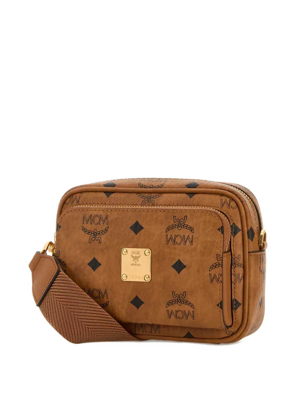 MCM Aren kleine tas met print Bruin
