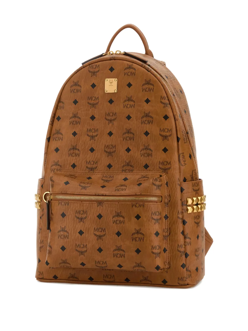  Mcm Logo-monogram Backpack - Brown 