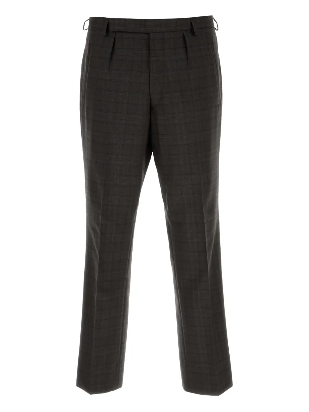 Prada pleated checked trousers | Brown | Image 1