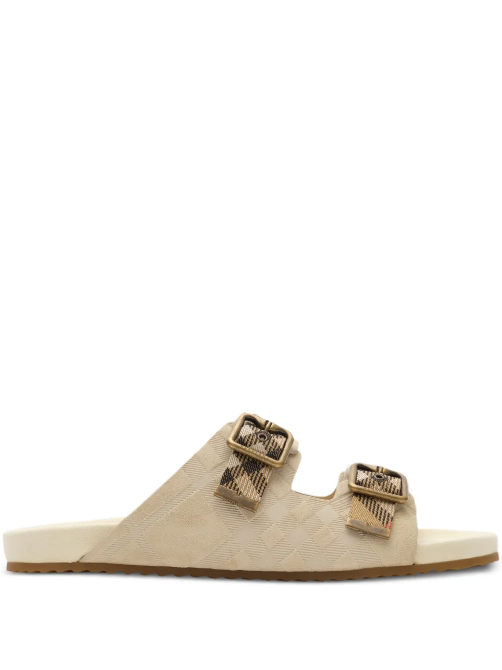 Burberry checked sandals - Neutrals