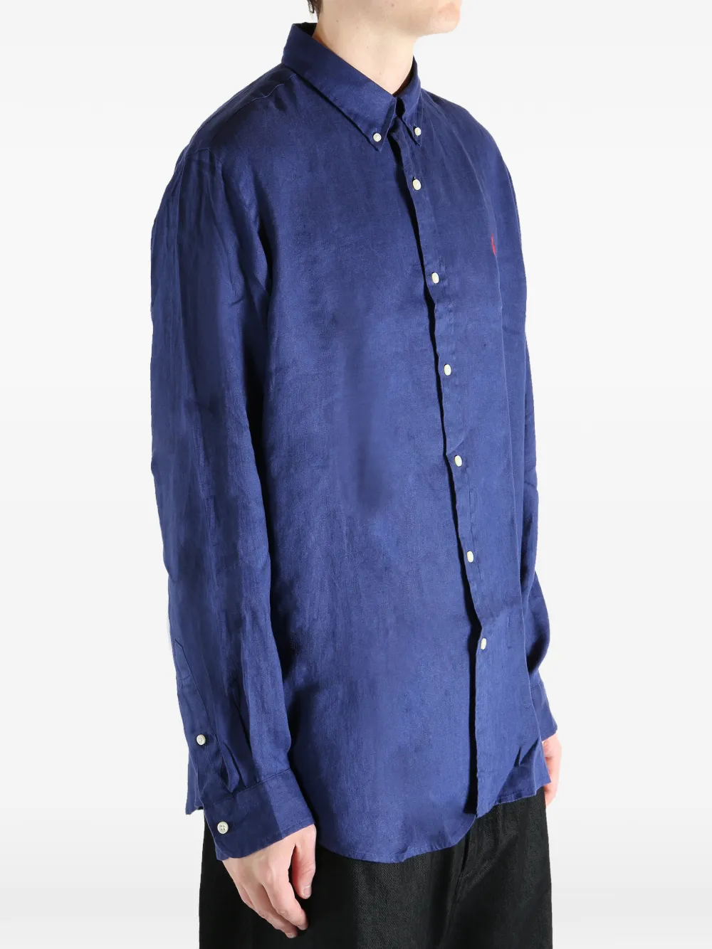 Polo Ralph Lauren Katoenen overhemd met lange mouwen Blauw