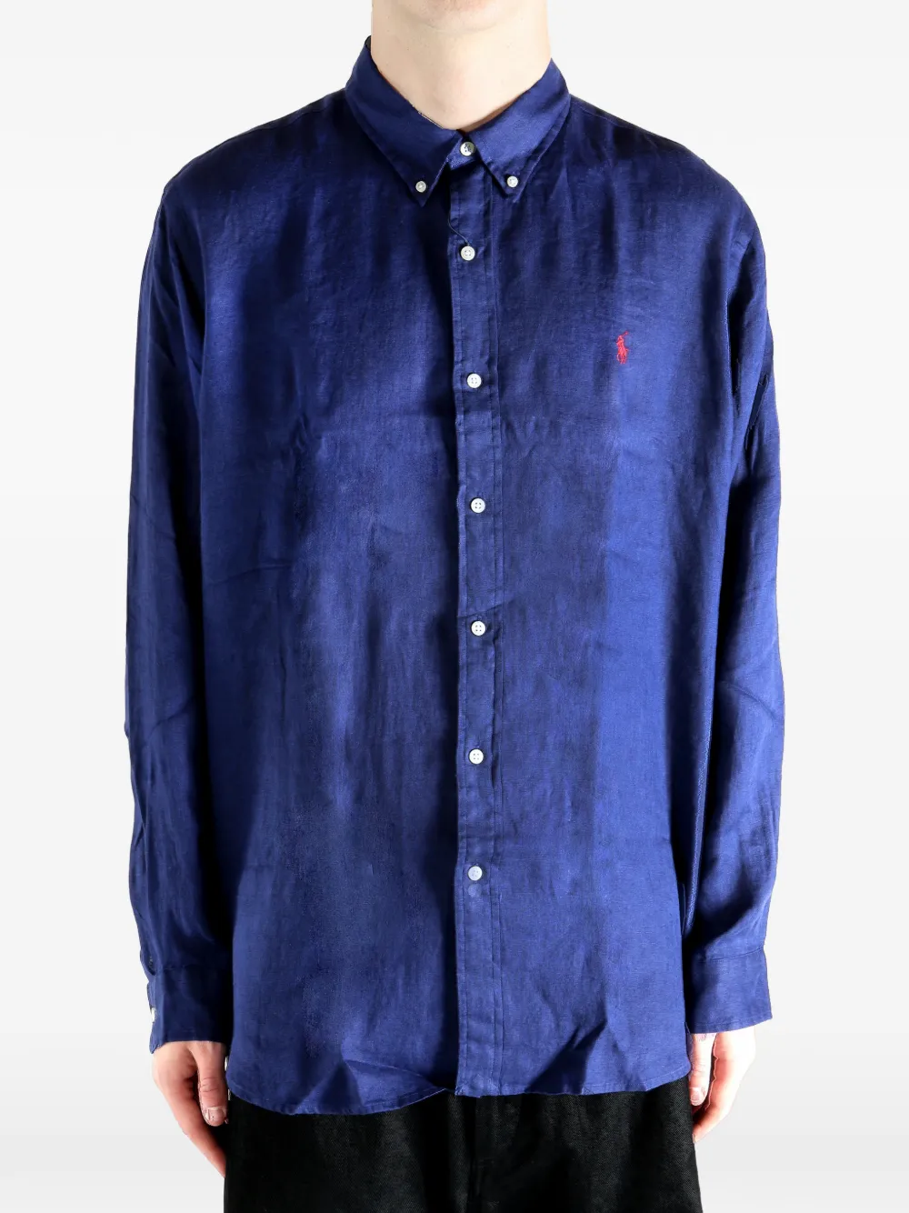 Polo Ralph Lauren long-sleeve cotton shirt - Blauw