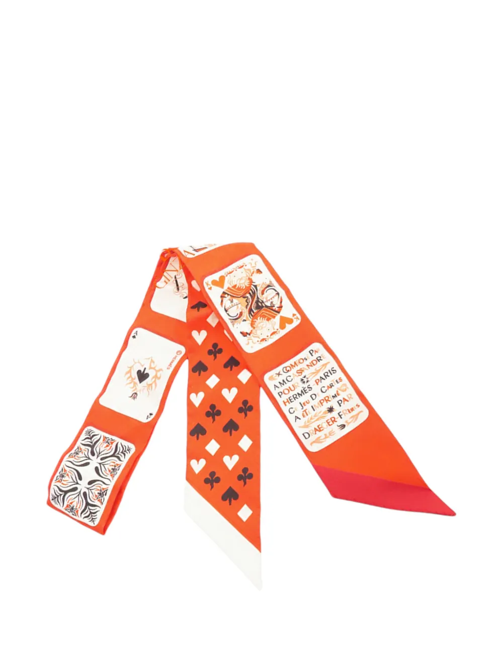 Hermès Pre-Owned mascada Jeu de Cartes Twilly de seda 1998-2007 | Image 2