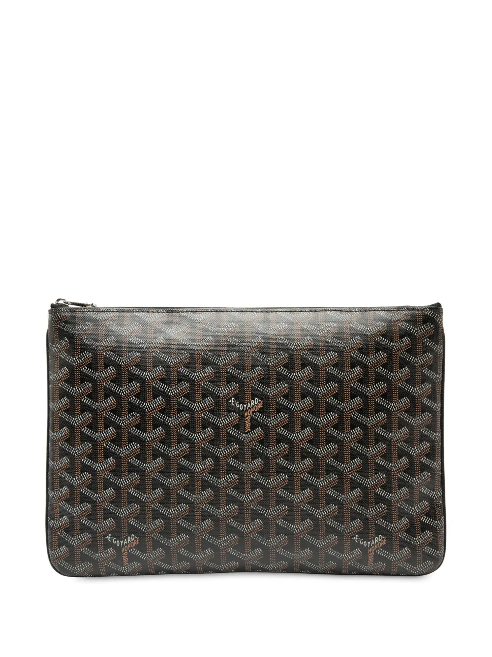 Pre-owned Goyard 2016 Ine Senat Mm Clutch Bag In Black