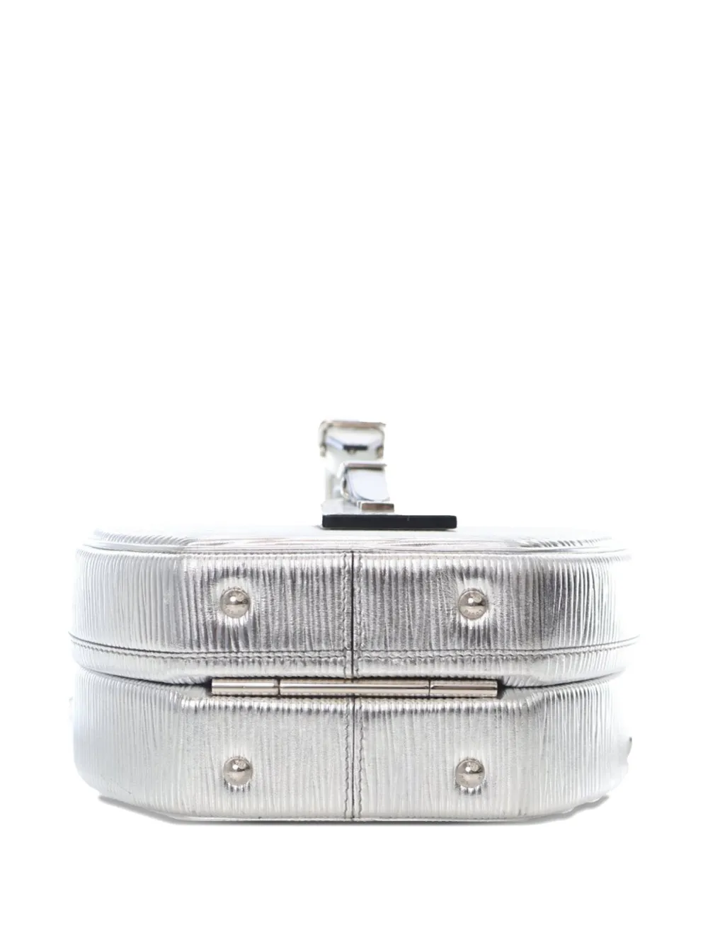 Pre-owned Louis Vuitton 2018 Epi Petite Boite Chapeau Satchel In Silver