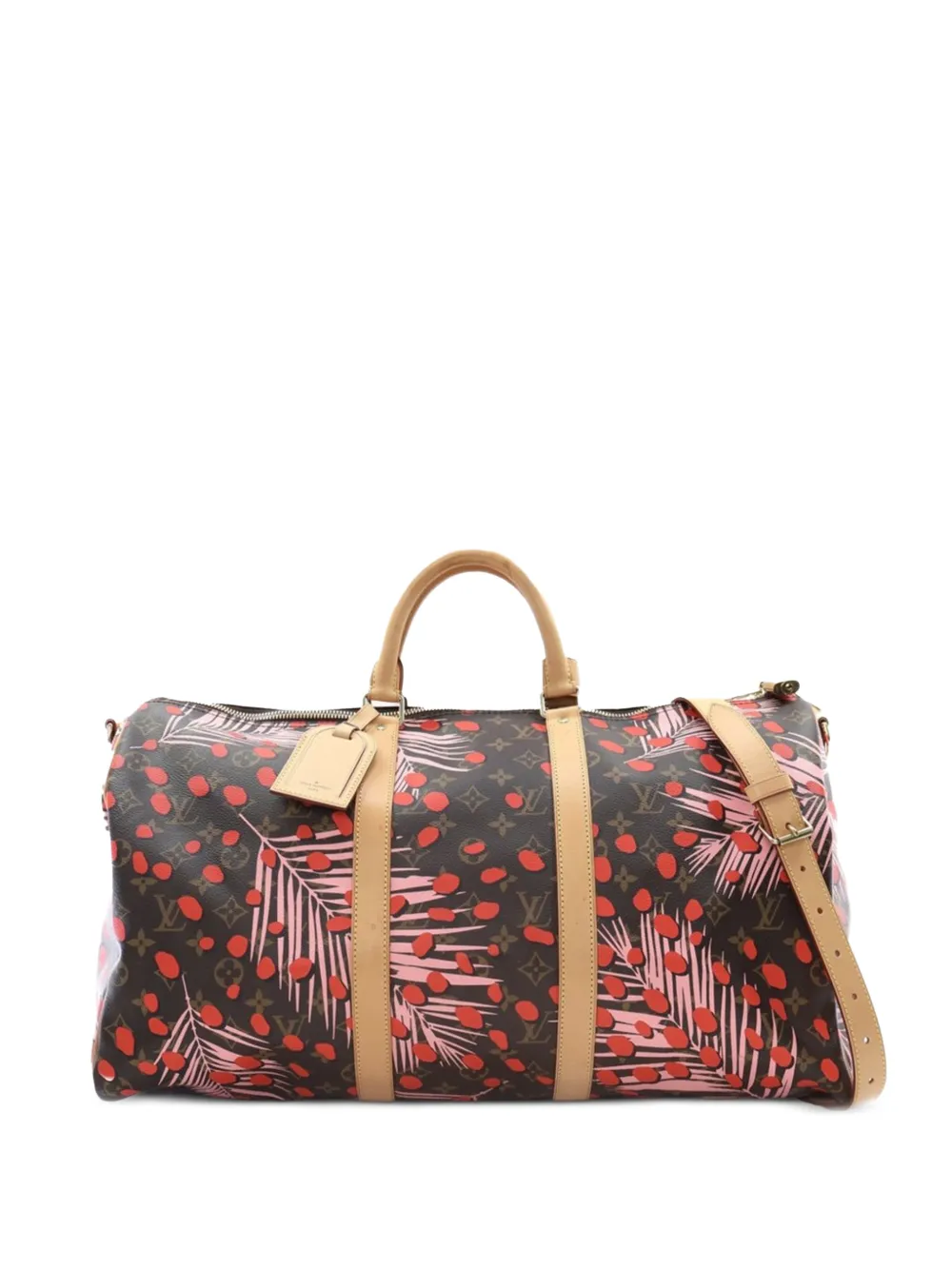 Louis Vuitton Pre-Owned 2016 Monogram Jungle Dots Keepall Bandouliere 50 travel bag - Marrone