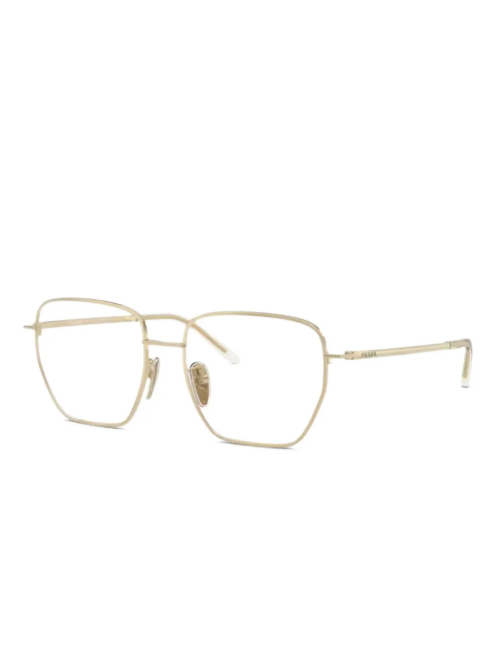 Prada Eyewear geometric optical glasses | Gold | Image 1