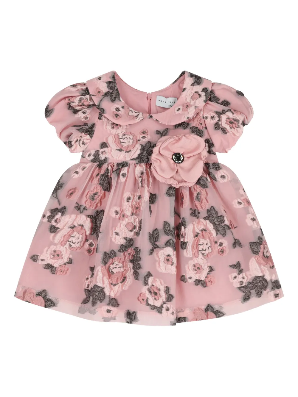 MAMA LUMA KIDS floral-pattern short-sleeve dress - Pink