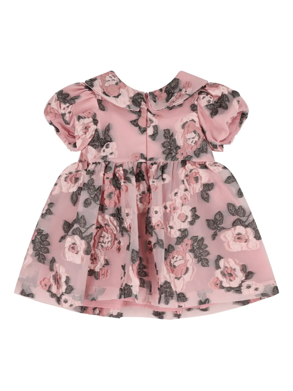 MAMA LUMA KIDS Jurk met bloemenprint en korte mouwen - Roze