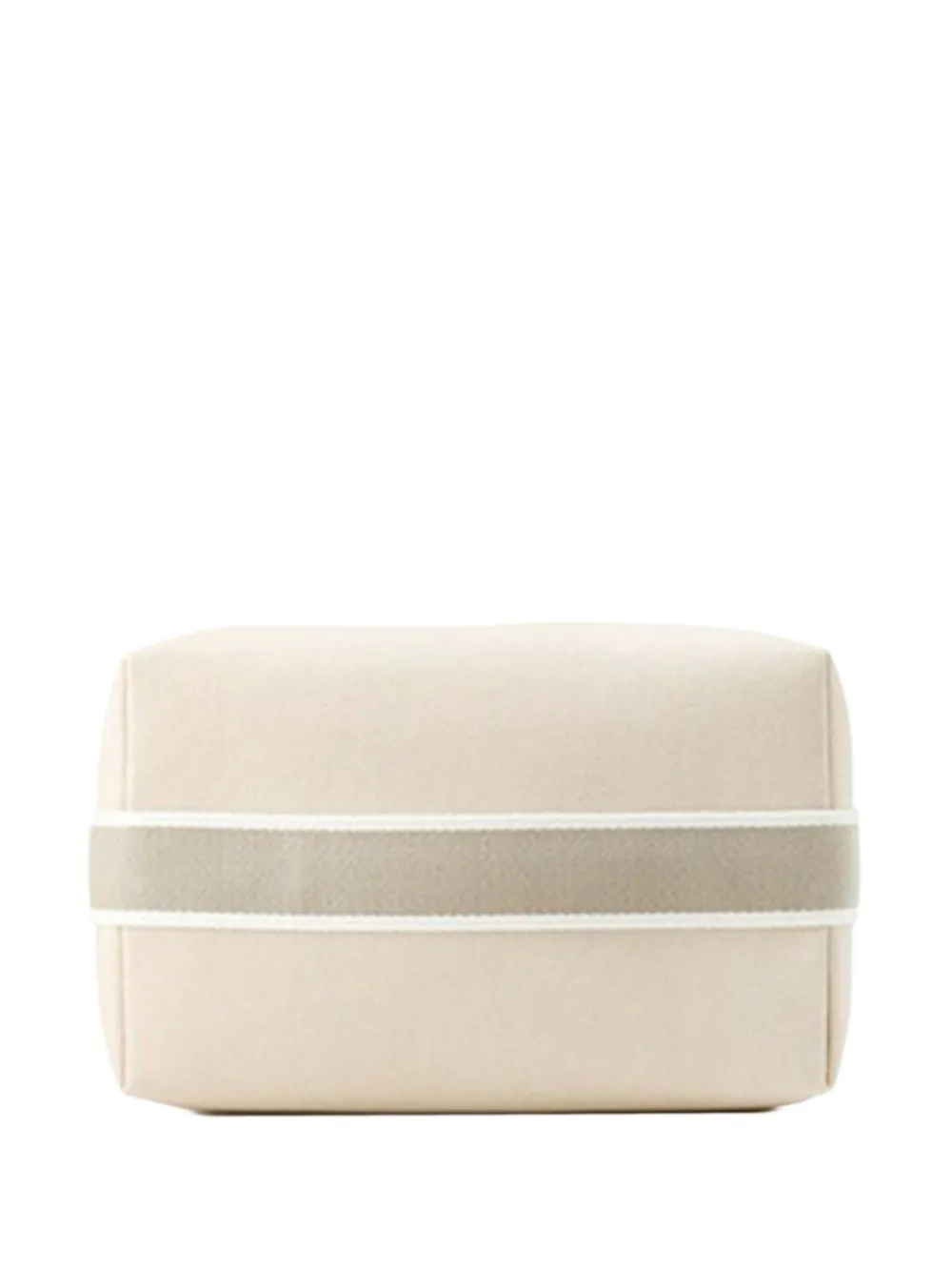 Pre-owned Hermes 2021-2025 Large Toile Bride A Brac Case Vanity Bag In Brown