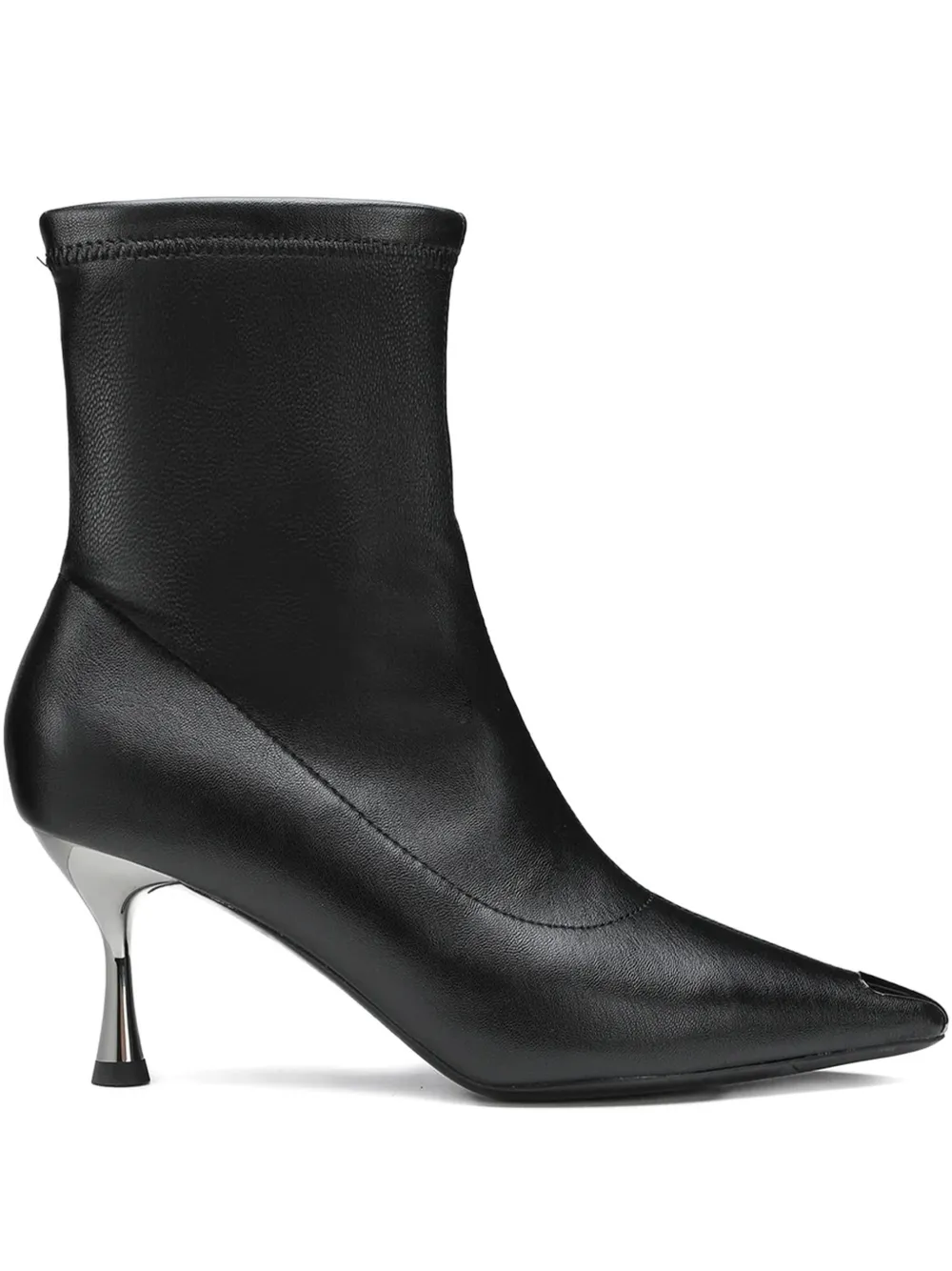 Cult Pointed Toe Heel Boots In Black